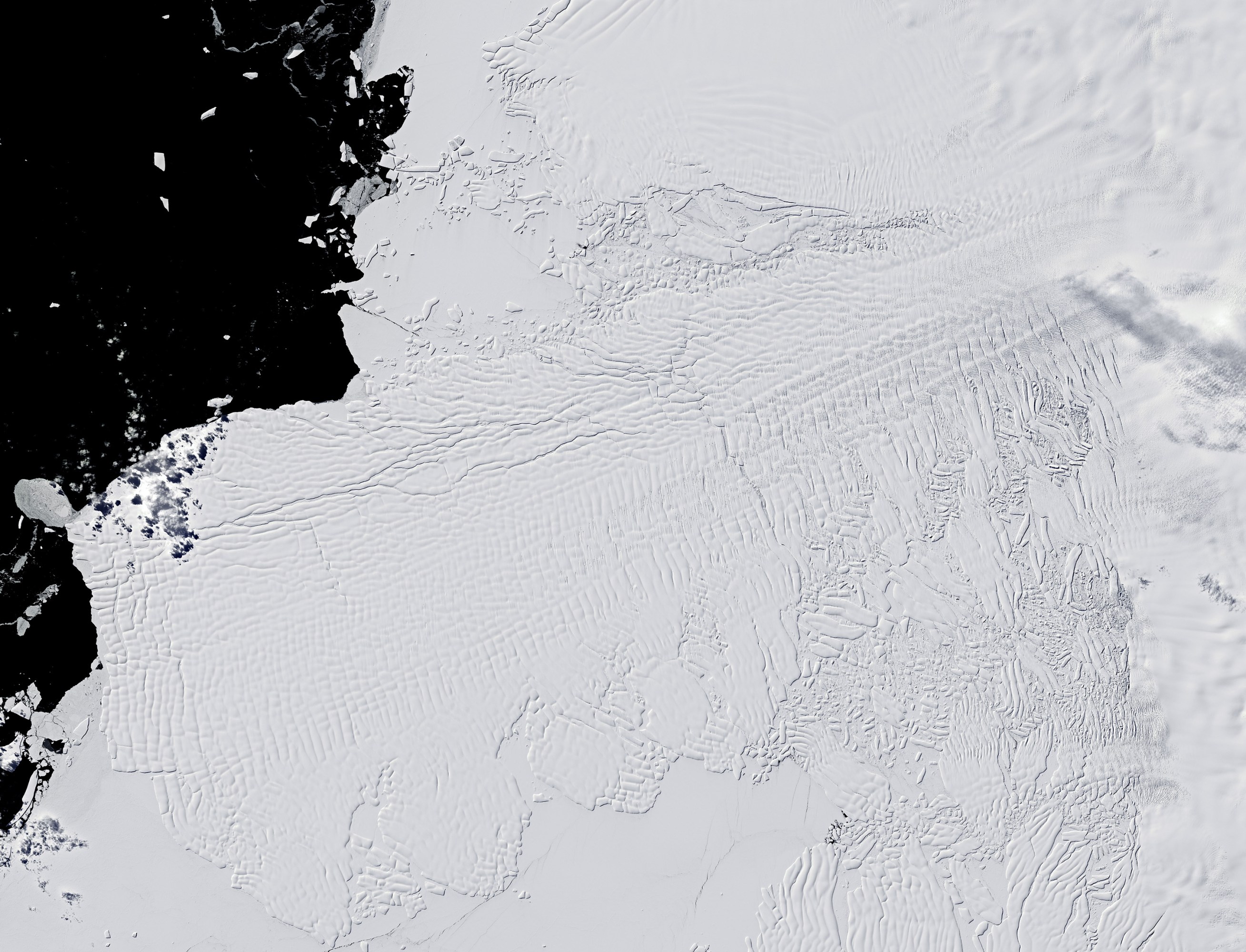 Thwaites glacier in 2001